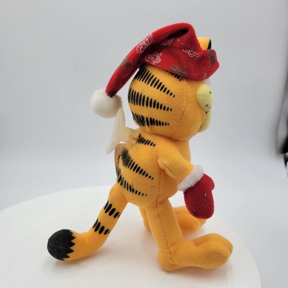 Garfield Christmas 11" Santa Hat Suction Cup Plush Stuffed Animal Russell Stover - Picture 5 of 7